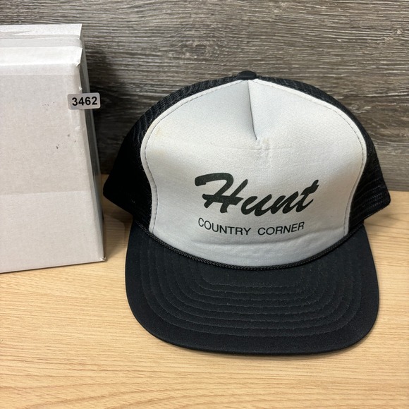 Vintage Hunt Country Corner Hat Cap Snapback Gray Trucker Adjustable - Picture 11 of 11